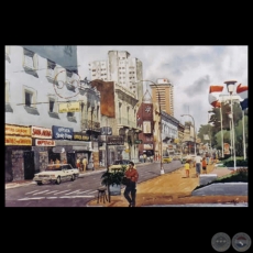 CALLE PALMA, ASUNCIÓN - Acuarela de EMILI APARICI